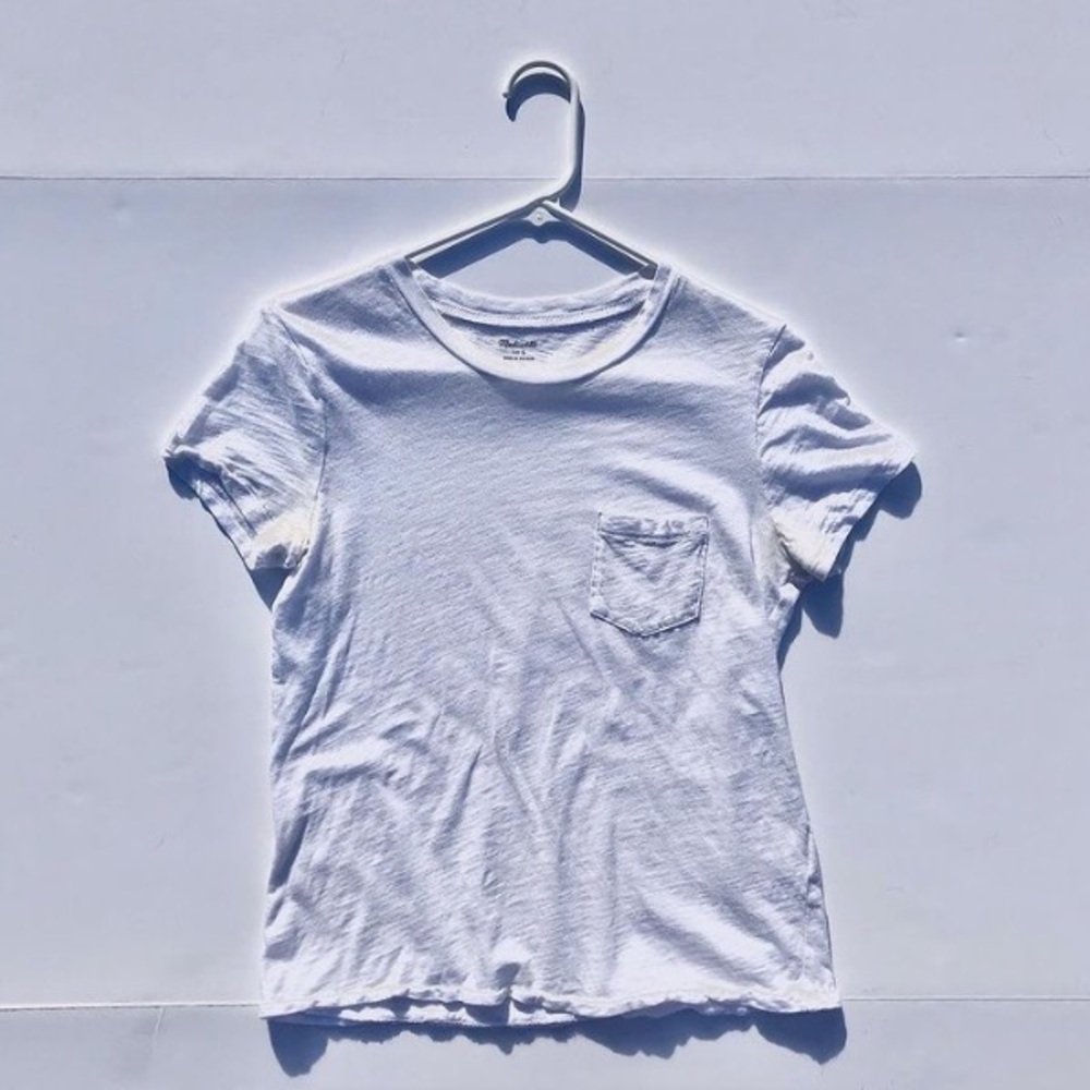 Madewell White Crewneck Tee, S